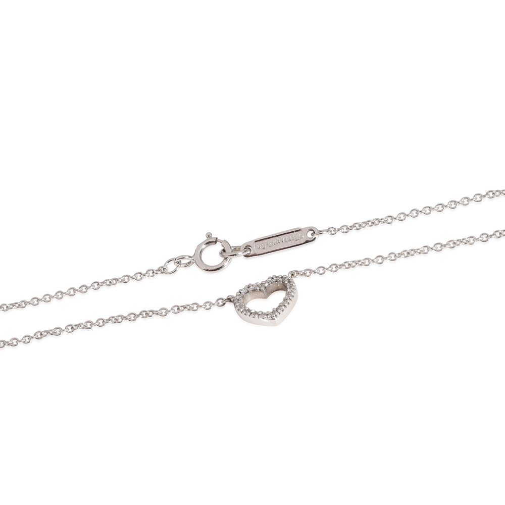 Tiffany & Co. Mini Metro Diamond Pendant in 18k White Gold 0.08 CTW - Picture 3 of 4